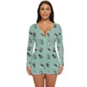 Insects pattern Long Sleeve Boyleg Swimsuit View1