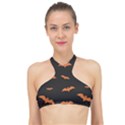 Bat pattern High Neck Bikini Top View1