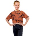 Skull pattern Kids Mock Neck Tee View1
