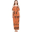 Skull pattern Draped Sleeveless Chiffon Jumpsuit View1