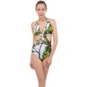 Tree Sunlight Forest Nature Landscape Sunrise Fog Halter Front Plunge Swimsuit View1