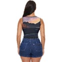 Beach Volcano Ocean Sunset Sunrise Iceland Women s Sleeveless Wrap Top View4