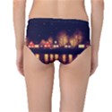 Night Houses River Bokeh Leaves Fall Autumn Mid-Waist Bikini Bottoms View2