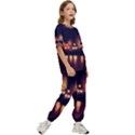 Night Houses River Bokeh Leaves Fall Autumn Kids  Tee and Pants Sports Set View3