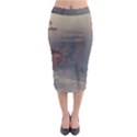 Morning River Forest Autumn Misty Morning Stream Midi Pencil Skirt View1