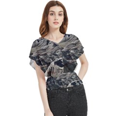 Badlands National Park Nature South Dakota Geology Butterfly Chiffon Blouse