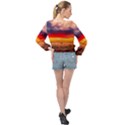 Denmark Sunset Dusk Sky Clouds Sea Ocean Water Banded Bottom Chiffon Top View2