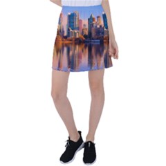 Vancouver Canada Sea Ocean Reflections Skyline Tennis Skirt