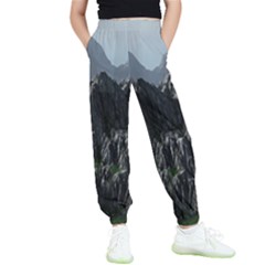 Terrain Mountain Rock Landscape Mountains Nature Kids  Elastic Waist Pants