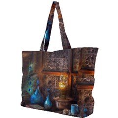 Blue Coffee Cups Cups Coffee Snack Blue Color Simple Shoulder Bag