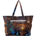 Blue Coffee Cups Cups Coffee Snack Blue Color Simple Shoulder Bag View3