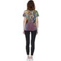 Peacock Mixed Media Bird Animal Short Sleeve Pocket Shirt View2