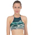 Sea Ocean Waves Seascape Beach Racer Front Bikini Top View1
