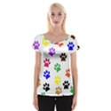 Pawprints Cap Sleeve Top View1