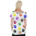 Pawprints Cap Sleeve Top View2