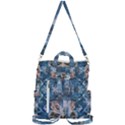 Turquoise symmetry Crossbody Backpack View3