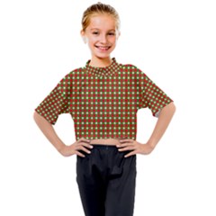 Lumberjack Plaid, Buffalo Plaid, Kids Mock Neck Tee