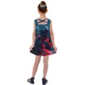 Art Polygon Geometric Design Pattern Colorful Kids  Cross Back Dress View2