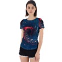 Fluid Swirl Spiral Twist Liquid Abstract Pattern Back Cut Out Sport Tee View1