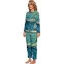 Art Pattern Artis Hands Illustration Womens  Long Sleeve Lightweight Pajamas Set View2