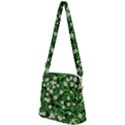 Daisies Clovers Lawn Digital Drawing Background Zipper Messenger Bag View2