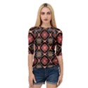 Background Pattern Geometric Wallpaper Seamless Quarter Sleeve Raglan Tee View1