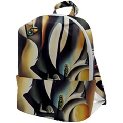 Model Of Picasso Zip Up Backpack
