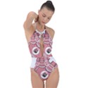 IM Fourth Dimension SAUDI Plunge Cut Halter Swimsuit View1