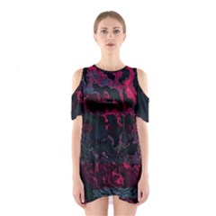 Granite Glitch Shoulder Cutout One Piece Dress