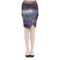 Mountains Nature Forest Moon Landscape Moonlight Midi Wrap Pencil Skirt View1