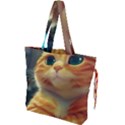 Cute Cat Cat Feline 3d Drawstring Tote Bag View1