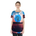 Surreal Fantasy Abstract Art Creativity Horizon Skirt Hem Sports Top View1