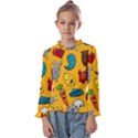 Graffiti Characters Seamless Ornament Kids  Frill Detail Tee View1