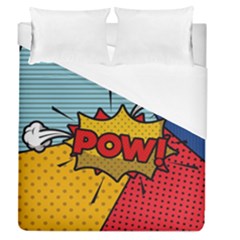 Pow Word Pop Art Style Expression Vector Duvet Cover (queen Size) by Pakemis