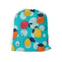 Pop Art Style Citrus Seamless Pattern Drawstring Pouch (XL) View2