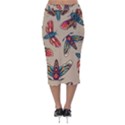 Tattoos Colorful Seamless Pattern Velvet Midi Pencil Skirt View2