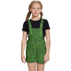 Seamless Pattern Crocodile Leather Kids  Short Overalls