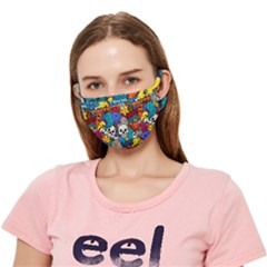 Graffiti Characters Seamless Pattern Crease Cloth Face Mask (adult)
