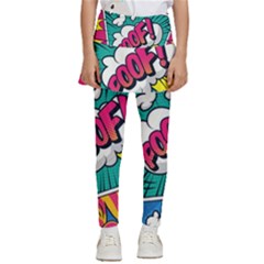 Comic Colorful Seamless Pattern Kids  Skirted Pants