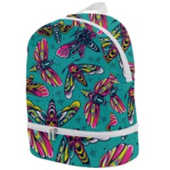 Vintage Colorful Insects Seamless Pattern Zip Bottom Backpack