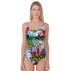 Graffiti Characters Seamless Patterns Camisole Leotard 