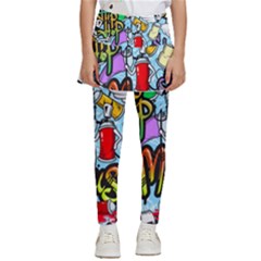 Graffiti Characters Seamless Patterns Kids  Skirted Pants