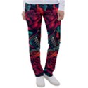 Vintage Flash Tattoos Designs Seamless Pattern Women s Casual Pants View1