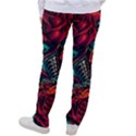 Vintage Flash Tattoos Designs Seamless Pattern Women s Casual Pants View2