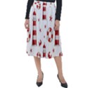 Nautical Seamless Pattern Classic Velour Midi Skirt  View1