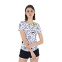 Set Cute Colorful Doodle Hand Drawing Back Cut Out Sport Tee View2