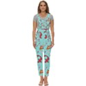 Pattern-with-koi-fishes Women s Pinafore Overalls Jumpsuit View1
