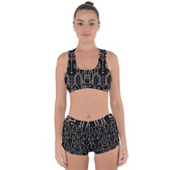 Art-deco-geometric-abstract-pattern-vector Racerback Boyleg Bikini Set