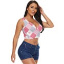 Cute-kawaii-patches-seamless-pattern Women s Sleeveless Wrap Top View3