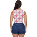 Cute-kawaii-patches-seamless-pattern Women s Sleeveless Wrap Top View4